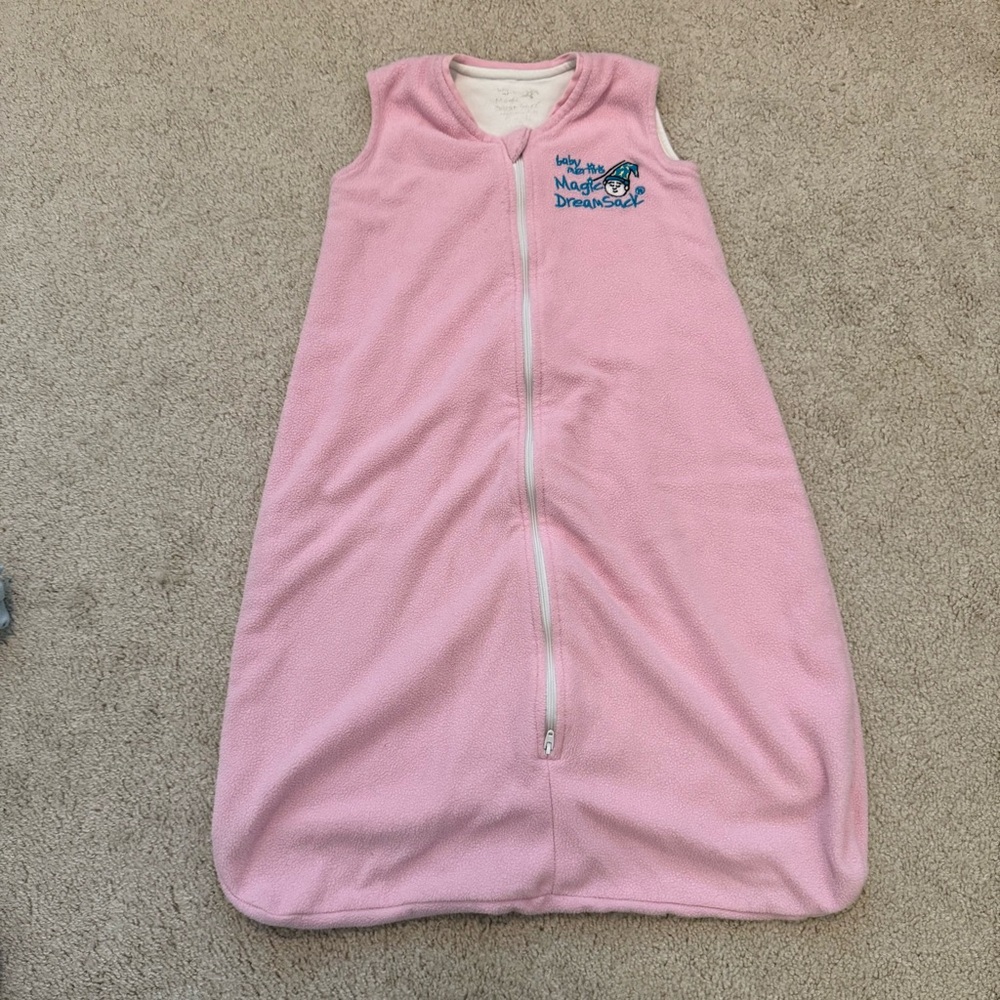 Baby Merlin's Magic Dream Sack Fleece Wearable Blanket Pink White